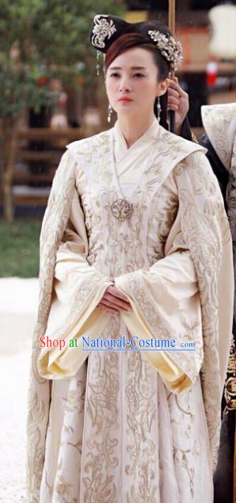 Traditional Ancient Chinese Tang Dynasty Palace Empress Clothing Imperial Queen Embroidered Hanfu Costume for Women