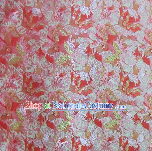 Chinese Traditional Costume Royal Palace Jacquard Weave Satin Red Brocade Fabric, Chinese Ancient Clothing Drapery Hanfu Cheongsam Material