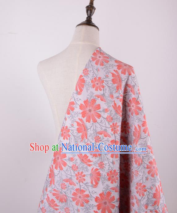 Chinese Traditional Costume Royal Palace Daisy Brocade Fabric, Chinese Ancient Clothing Drapery Hanfu Cheongsam Material