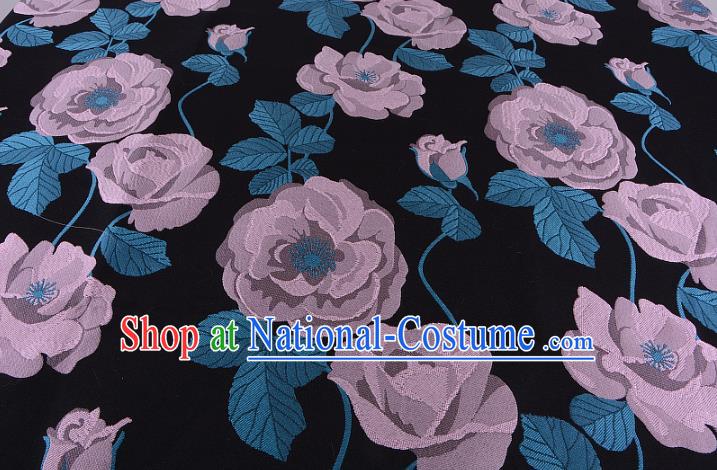 Chinese Traditional Costume Royal Palace Lilac Flowers Pattern Fabric, Chinese Ancient Clothing Drapery Hanfu Cheongsam Material