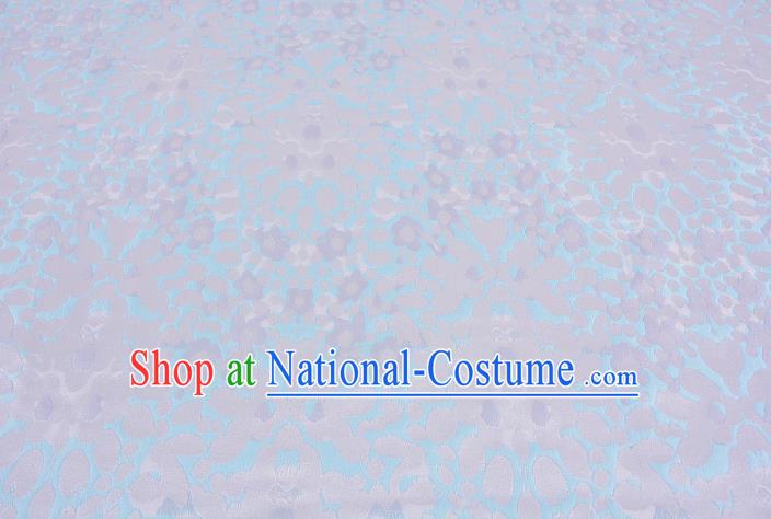 Chinese Traditional Costume Royal Palace Blue Satin Brocade Fabric, Chinese Ancient Clothing Drapery Hanfu Cheongsam Material