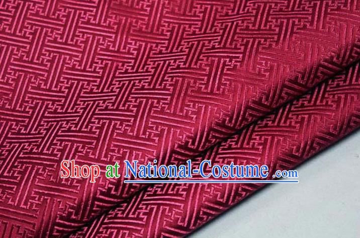 Chinese Traditional Costume Royal Palace Pattern Mongolian Robe Red Brocade Fabric, Chinese Ancient Clothing Drapery Hanfu Cheongsam Material