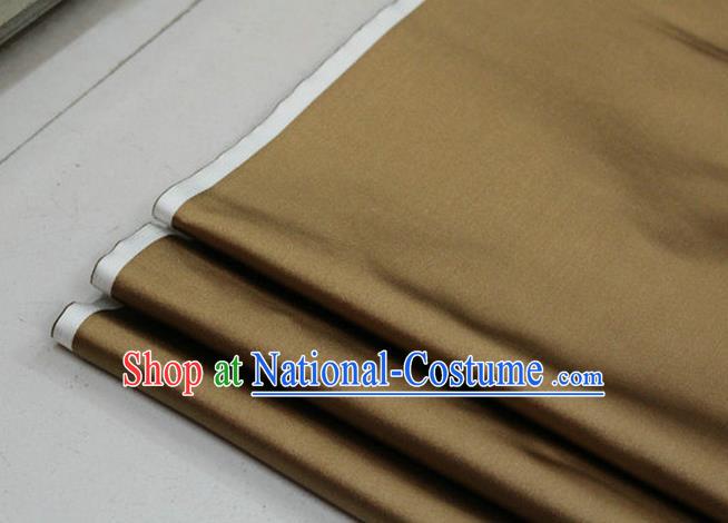 Chinese Traditional Royal Palace Mongolian Robe Bronze Satin Brocade Fabric, Chinese Ancient Costume Drapery Hanfu Cheongsam Material