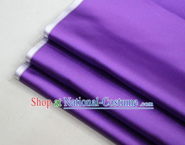 Chinese Traditional Royal Palace Mongolian Robe Purple Satin Brocade Fabric, Chinese Ancient Costume Drapery Hanfu Cheongsam Material