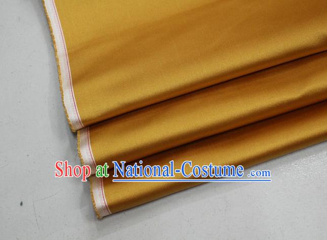 Chinese Traditional Royal Palace Mongolian Robe Ginger Satin Brocade Fabric, Chinese Ancient Costume Drapery Hanfu Cheongsam Material