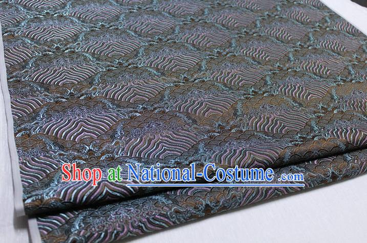 Chinese Traditional Royal Palace Pattern Mongolian Robe Bronze Brocade Fabric, Chinese Ancient Emperor Costume Drapery Hanfu Tang Suit Material