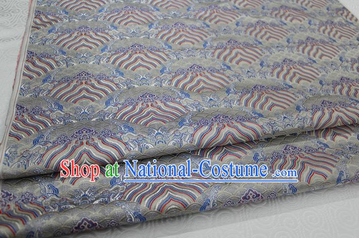 Chinese Traditional Royal Palace Pattern Mongolian Robe Brocade Fabric, Chinese Ancient Emperor Costume Drapery Hanfu Tang Suit Material