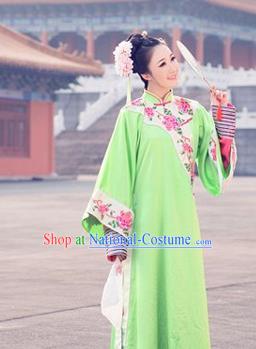 Traditional Ancient Chinese Imperial Consort Costume, Chinese Qing Dynasty Manchu Dress, Cosplay Chinese Mandchous Imperial Princess Embroidered Clothing for Women