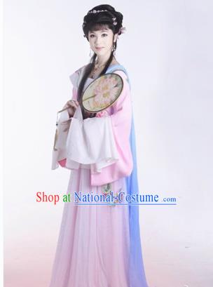 Traditional Ancient Chinese Imperial Consort Yueju Opera Costume, Elegant Hanfu Clothing Chinese Yueju Opera Young Lady Water Sleeves Clothing for Women