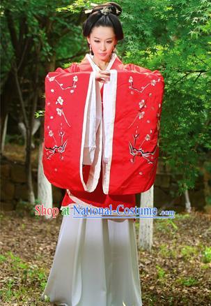 Traditional Ancient Chinese High-Grade Imperial Princess Costume, Chinese Han Dynasty Young Lady Elegant Dress, Chinese Fairy Clothing Plum Blossom Embroidered Hanfu for Women