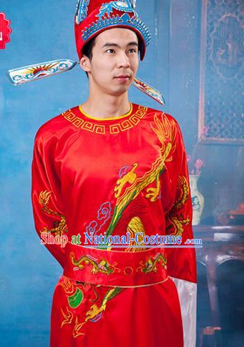 Traditional Ancient Chinese Costume, Chinese Kwame Brown Suit Bridegroom Wedding Clothing for Men