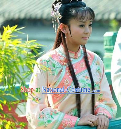 Traditional Ancient Chinese Imperial Consort Costume Xiuhe Suit, Chinese Qing Dynasty Manchu Dress, Cosplay Chinese Mandchous Imperial Princess Clothing for Women