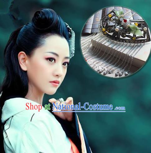 Traditional Handmade Chinese Ancient Classical Hair Accessories Han Dynasty Hairpin, Hanfu Jade Hair Jewellery, Hair Fascinators Hairpins for Women