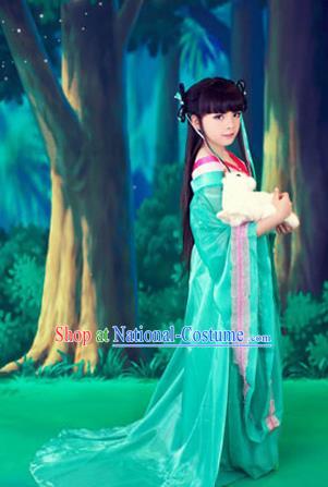 Traditional Ancient Chinese Imperial Princess Children Costume, Chinese Tang Dynasty Little Princess Dress, Cosplay Chinese Princess Embroidered Hanfu Clothing for Kids