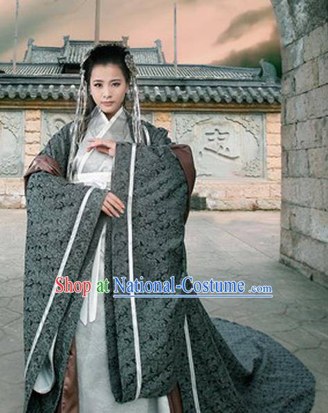 Traditional Ancient Chinese Imperial Empress Costume, Chinese Han Dynasty Queen Dress, Chinese Embroidered Trailing Hanfu Clothing for Women