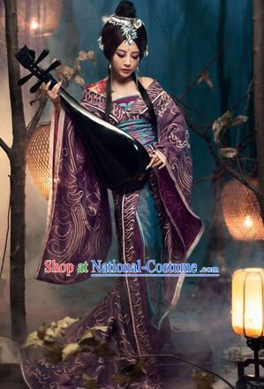 Traditional Ancient Chinese Imperial Consort Costume, Elegant Hanfu Clothing, Chinese Tang Dynasty Imperial Emperess Embroidered Clothing for Women