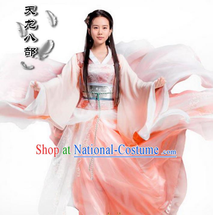 Traditional Ancient Chinese Imperial Consort Costume, Elegant Hanfu Swordsman Clothing Chinese Han Dynasty Imperial Princess Tailing Clothing for Women