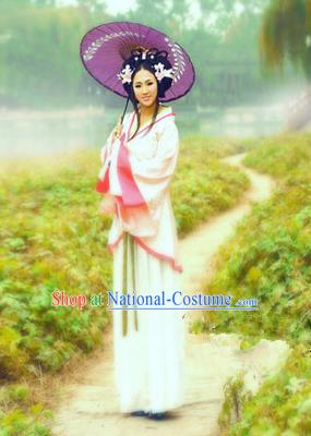 Traditional Ancient Chinese Imperial Princess Costume, Elegant Hanfu Clothing Chinese Tang Dynasty Young Lady Embroidered Clothing for Women