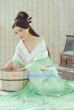 Traditional Ancient Chinese Imperial Consort Costume, Chinese Tang Dynasty Imperial Emperess Tailing Embroidered Elegant Hanfu Clothing for Women