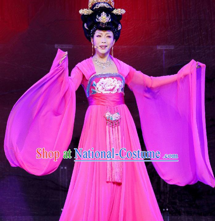 Traditional Ancient Chinese Imperial Consort Costume, Elegant Hanfu Clothing Chinese Tang Dynasty Imperial Emperess Tailing Embroidered Clothing for Women