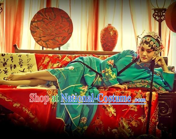 Traditional Ancient Chinese Peking Opera Imperial Consort Costume, Elegant Hanfu Clothing Chinese Tang Dynasty Peking Opera Young Lady Embroidered Clothing for Women