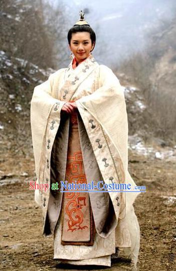 Traditional Top Chinese Ancient Imperial Princess Costume, Elegant Hanfu Dress Chinese Qin Dynasty Imperial Princess Embroidered Clothing for Women