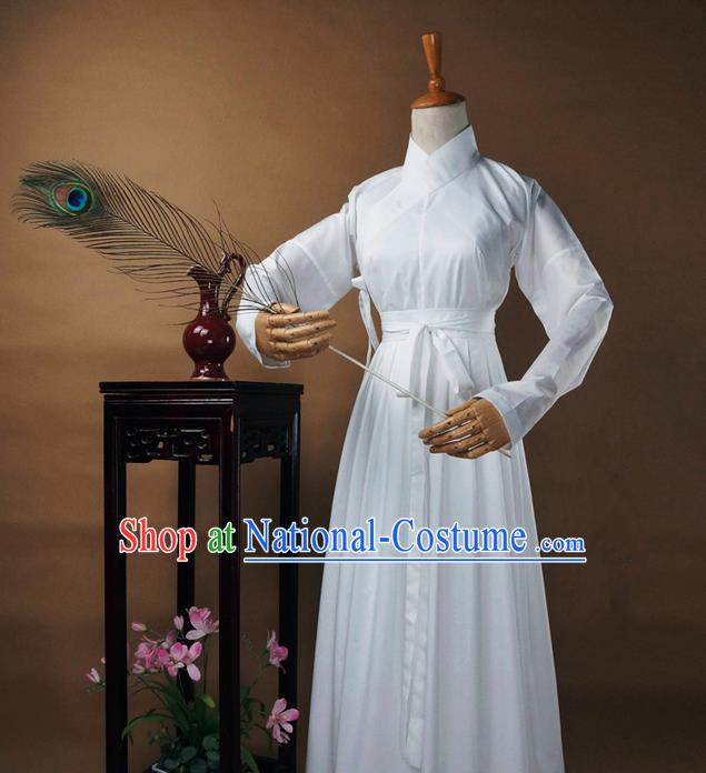 Traditional Ancient Chinese Female Costume Blouse and Dress Underpants Complete Set, Elegant Hanfu Underpants Clothing Chinese Ming Dynasty Palace Lady Clothing for Women