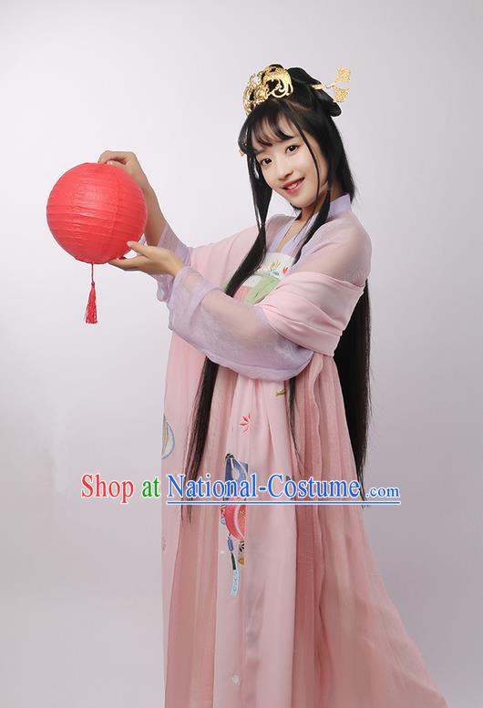 Traditional Ancient Chinese Female Costume Cardigan Wide Cappa, Elegant Hanfu Brocade Scarf Chinese Ming Dynasty Palace Lady Embroidered Lantern Wearing Silks Clothing for Women