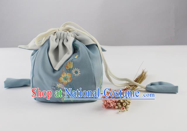 Traditional Ancient Chinese Embroidered Handbags Embroidered Hibiscus Rosa-sinensis Bag for Women