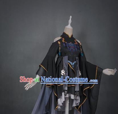 Traditional Asian Chinese Swordman Costume, Elegant Hanfu Dance Clothing, Chinese Imperial Princess Tailing Embroidered Clothing, Chinese Fairy Princess Empress Queen Cosplay Costumes for Women