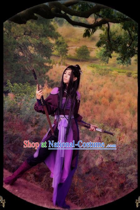 Traditional Asian Chinese Ancient Palace Princess Costume, Elegant Hanfu Swordsman Dress, Chinese Imperial Princess Embroidered Clothing, Chinese Fairy Princess Empress Queen Cosplay Costumes for Women