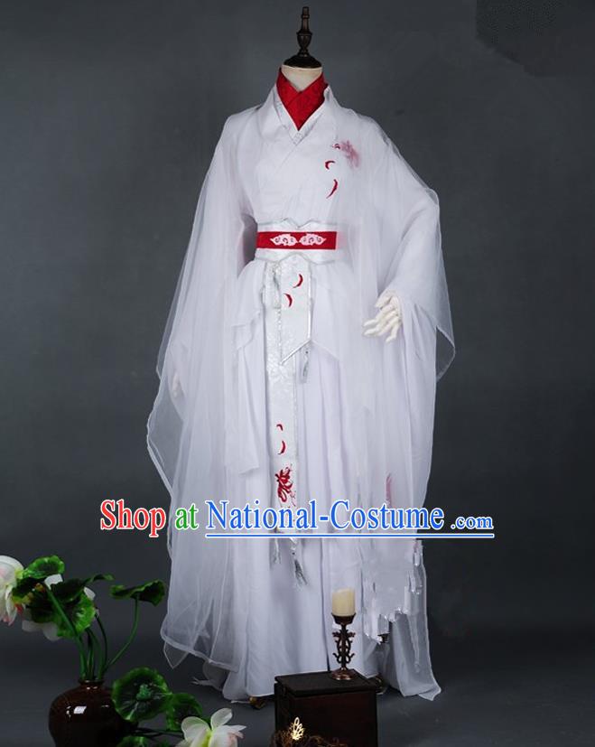 Traditional Asian Chinese Ancient Costume, Elegant Hanfu Dress, Chinese Imperial Prince Embroidered Clothing, Chinese Cosplay Prince Costumes for Men