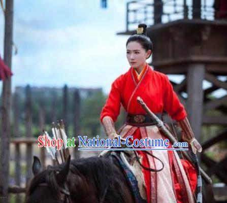 Traditional Ancient Chinese Female Costume Swordsman Uniform Complete Set, Chinese Tang Dynasty General Clothing for Women