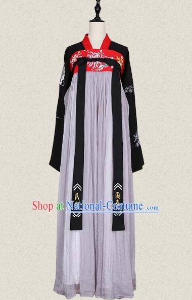 Traditional Ancient Chinese Female Costume Blouse and Dress Complete Set, Elegant Hanfu Clothing Chinese Tang Dynasty Palace Lady Embroidered Clothing for Women