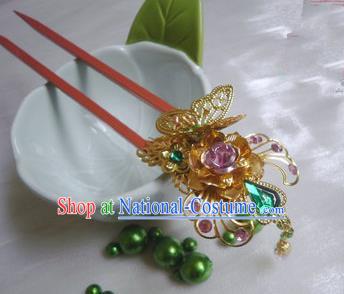 Traditional Handmade Chinese Ancient Classical Hair Accessories Wooden Hairpins for Women