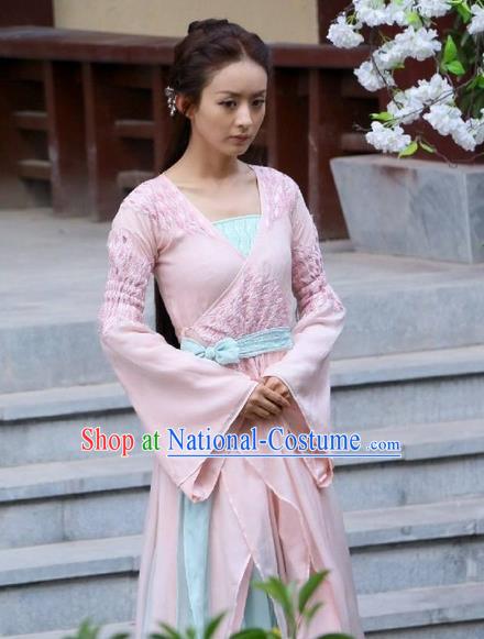 Traditional Ancient Chinese Imperial Princess Costume, Elegant Hanfu Cosplay Fairy Dress Chinese Han Dynasty Imperial Princess Tailing Embroidered Clothing for Women