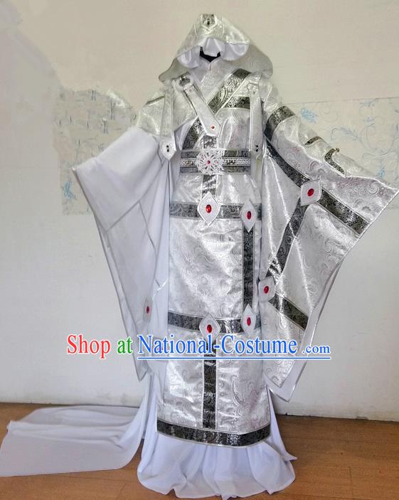 Traditional Ancient Chinese Imperial Prince Costume Complete Set, Elegant Hanfu Nobility Childe Robe, Chinese Swordsman Cosplay Clothing for Men