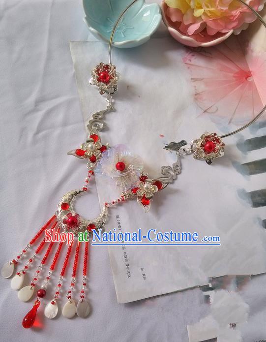 Traditional Handmade Chinese Ancient Princess Classical Accessories Jewellery Necklace for Women