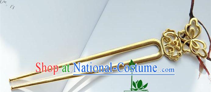 Traditional Handmade Chinese Ancient Classical Hanfu Hair Accessories, Hair Sticks Hair Jewellery, Hair Fascinators Golden Butterfly Hairpins for Women