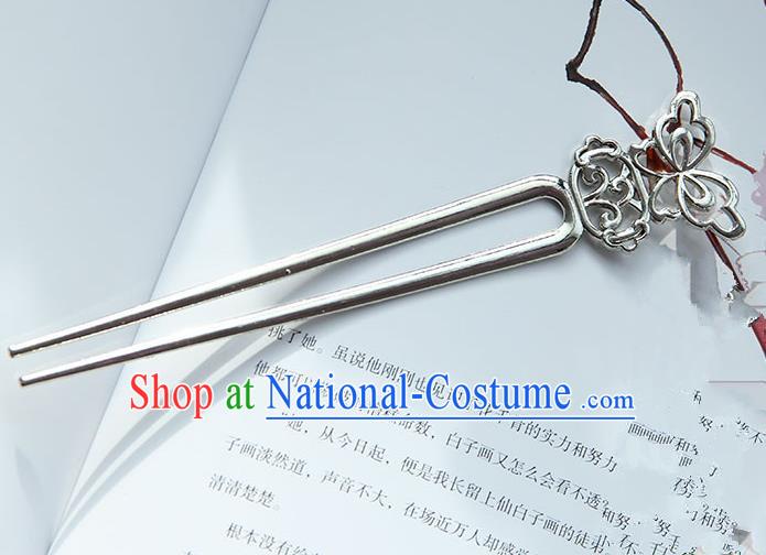 Traditional Handmade Chinese Ancient Classical Hanfu Hair Accessories, Hair Sticks Hair Jewellery, Hair Fascinators Silver Butterfly Hairpins for Women