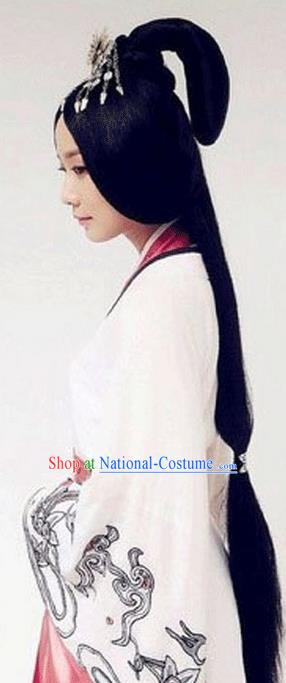 Chinese Ancient Swordsman Long Wig Set