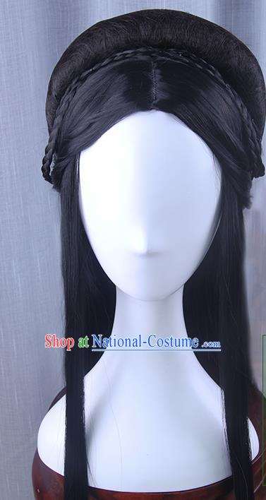 Chinese Ancient Swordsman Long Wig Set