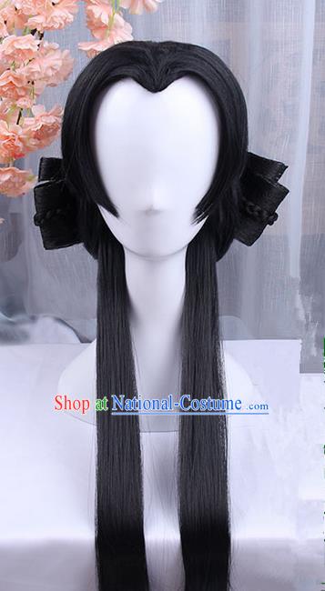 Traditional Handmade Ancient Chinese Song Dynasty Imperial Princess Wig, Ancient Chinese Young Lady Wig for Women