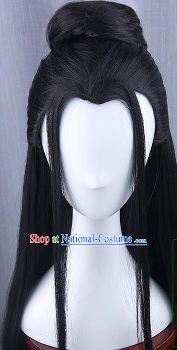 Traditional Handmade Ancient Chinese Tang Dynasty Imperial Princess Wig, Ancient Chinese Cosplay Fairy Palace Young Lady Wig for Women