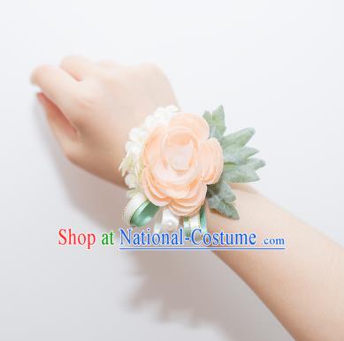 Top Grade Classical Wedding Silk Flowers, Bride Emulational Wrist Flowers Bridesmaid Bracelet Flowers for Women