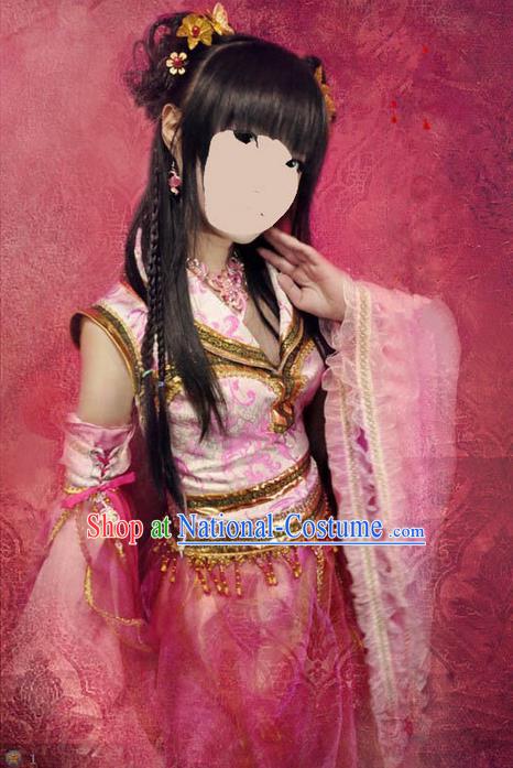 Traditional Ancient Chinese Classical Cartoon Character Uniform Cosplay Palace Lady Game Role Complete Set for Women