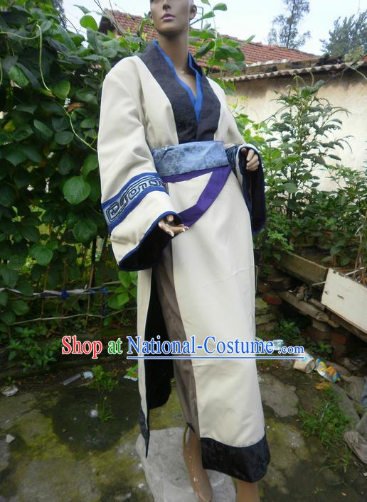 Traditional Ancient Chinese Classical Cartoon Character Uniform Cosplay Game Role Qin Dynasty Swordmen Costume Complete Set for Men