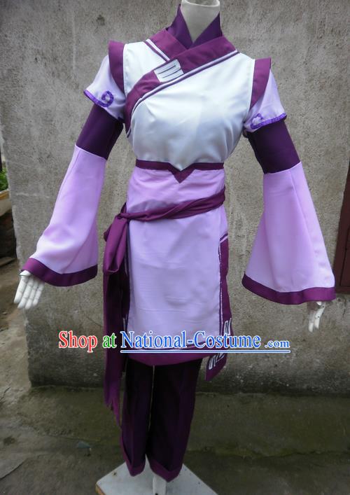 Traditional Ancient Chinese Classical Cartoon Character Nobility Lady Uniform Cosplay Game Role Han Dynasty Princess Swordmen Costume Complete Set for Women