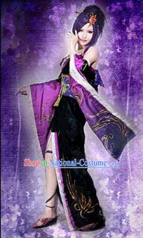 Traditional Ancient Chinese Classical Cartoon Character Fairy Uniform Cosplay Game Role Han Dynasty Swordmen Imperial Consort Costume Complete Set for Women