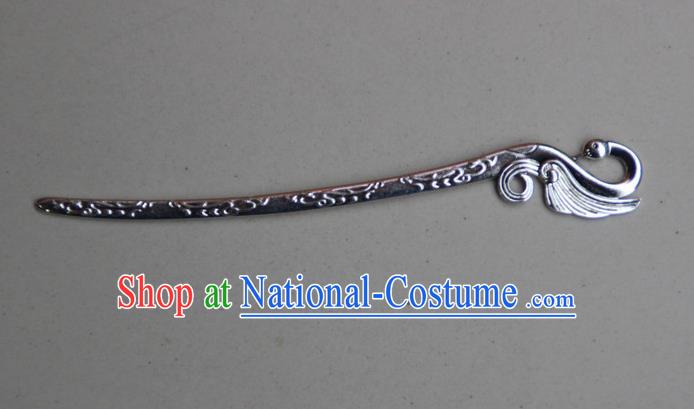 Traditional Chinese Ancient Miao Ethnic Minority Palace Hair Jewelry Accessories, Hmong Handmade Silver Hairpins, Miao Ethnic Jewelry Accessories Hair Claw for Women